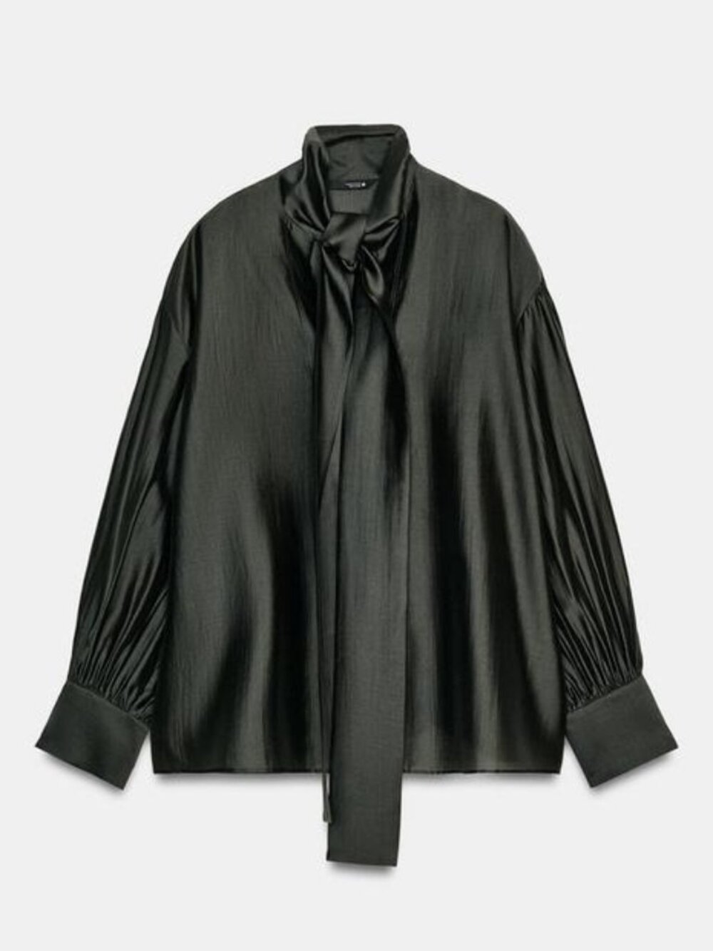 ZARA SATIN EFFECT SHIRT WITH TIES ZW COLLECTION